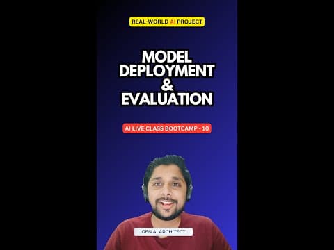 SHORTS STREAM - HOW TO DEPLOY AND EVLUATE AI MODEL | AI FULL COURSE