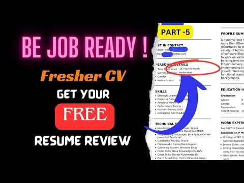 GET YOUR RESUME/CV REVIEW - PART 6 - ASPIRING CLOUD DEVOPS ENGINEER