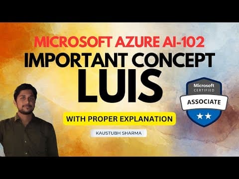 AZURE AI-102 LANGUAGE UNDERSTANDING INTELLIGENCE SERVICES LUIS