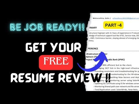GET YOUR RESUME REVIEWED FOR FREE!! - AI CLOUD DEVOPS ENGINEER | DATA ANALYTICS